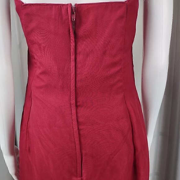 Jordan Women's Burgundy Formal, Wedding Prom, Strapless With Cover Dress Size 20 - Picture 6 of 14